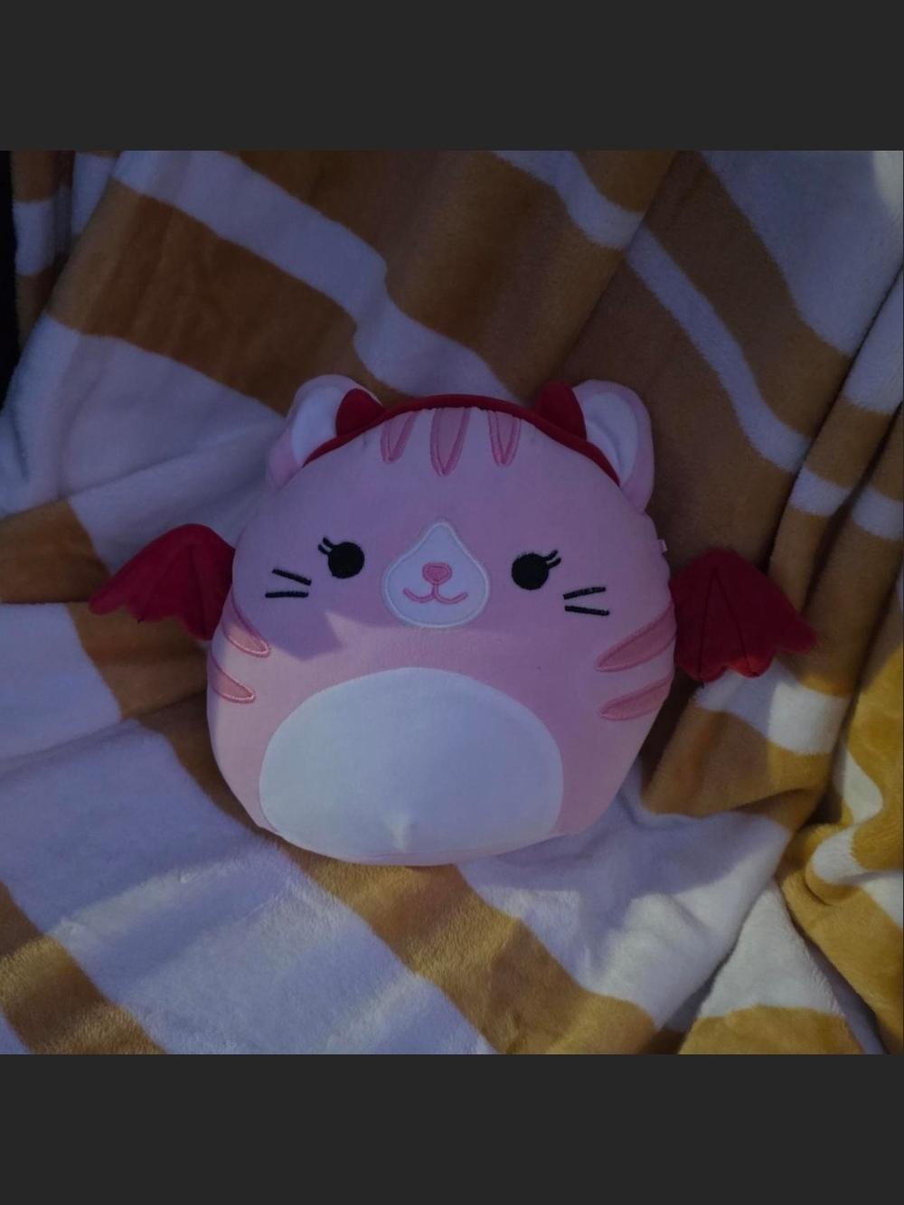 Plush Pink Bat-Cat Small Pet Plush Toy